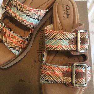 Clarks Lana Beach Slide Tan Sz 8 NWT